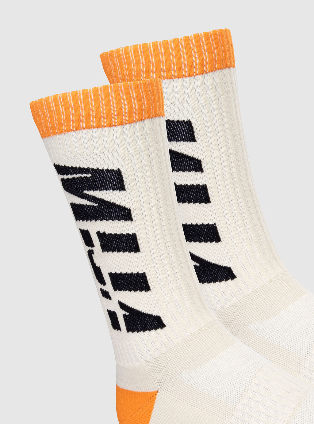 Socks Orange and Beige