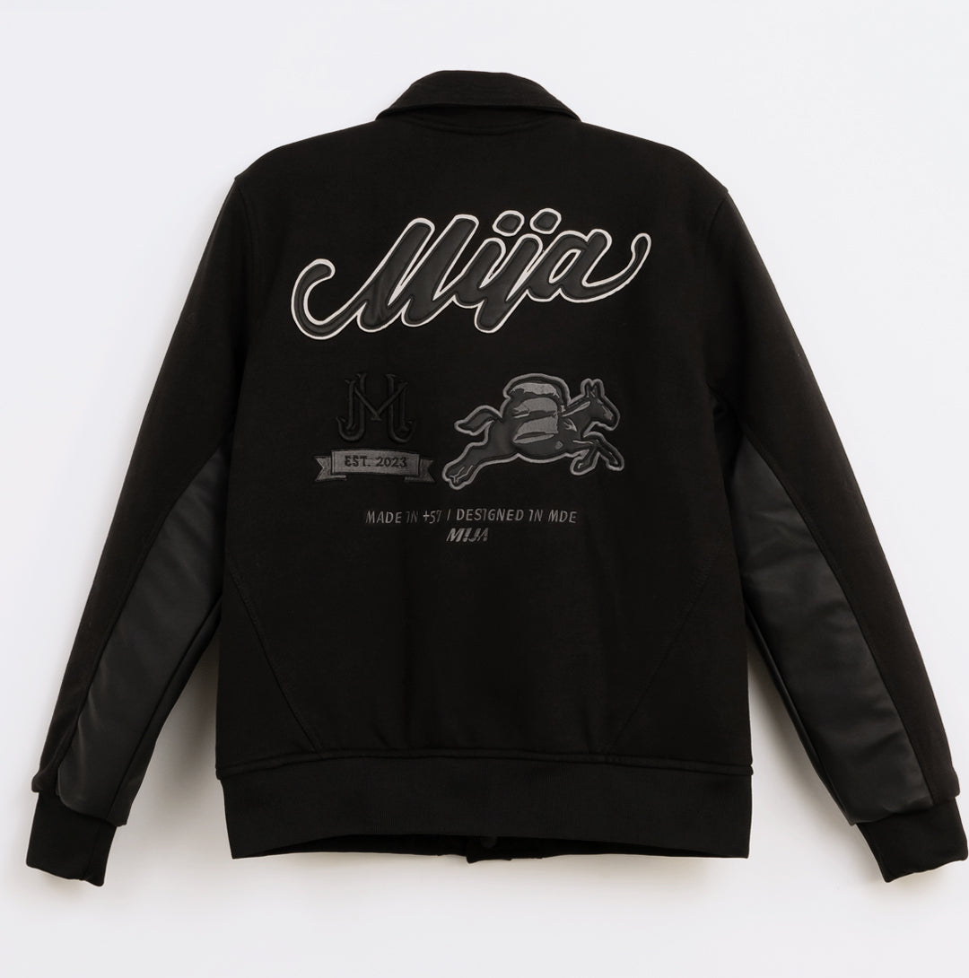 Chaqueta Varsity Negra