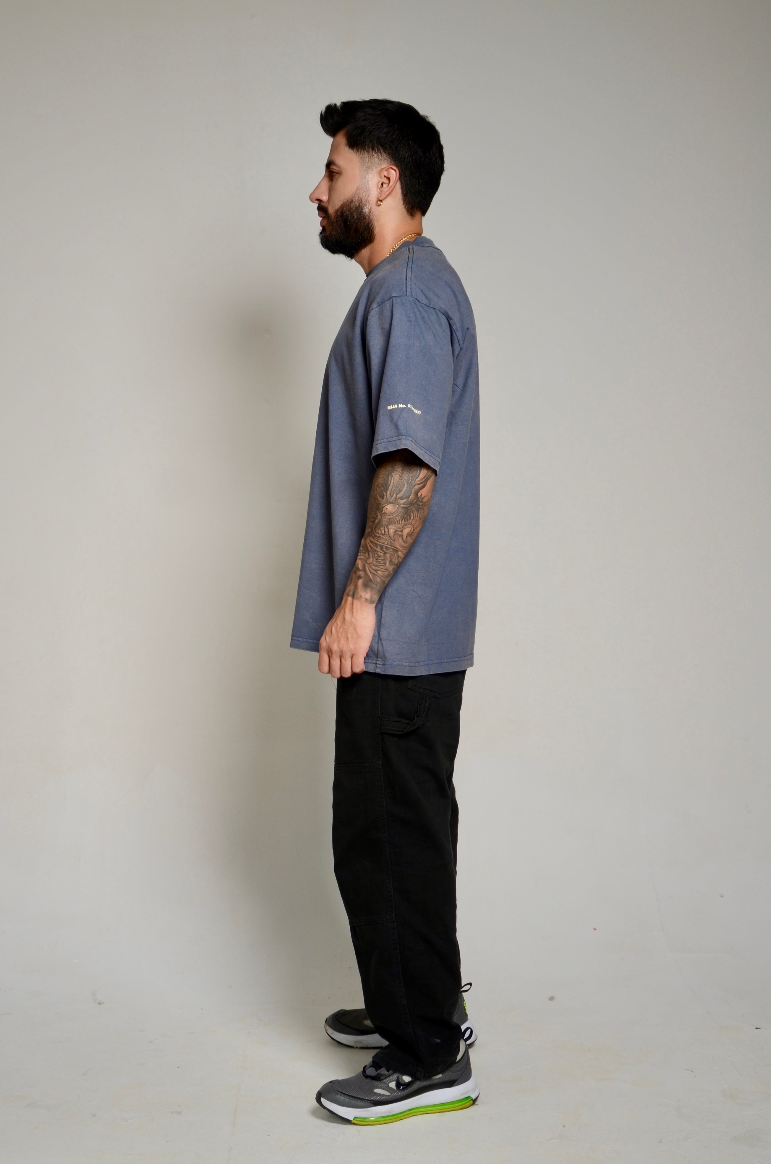 T-Shirt Gray Blue  / Oversize Fit