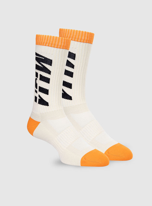 Socks Orange and Beige
