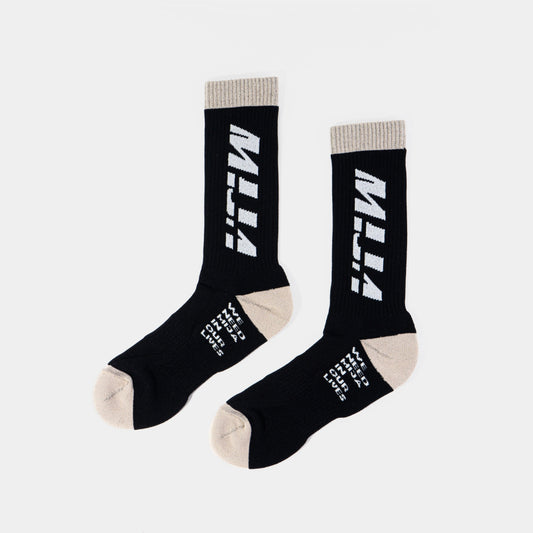 Socks Black and Beige