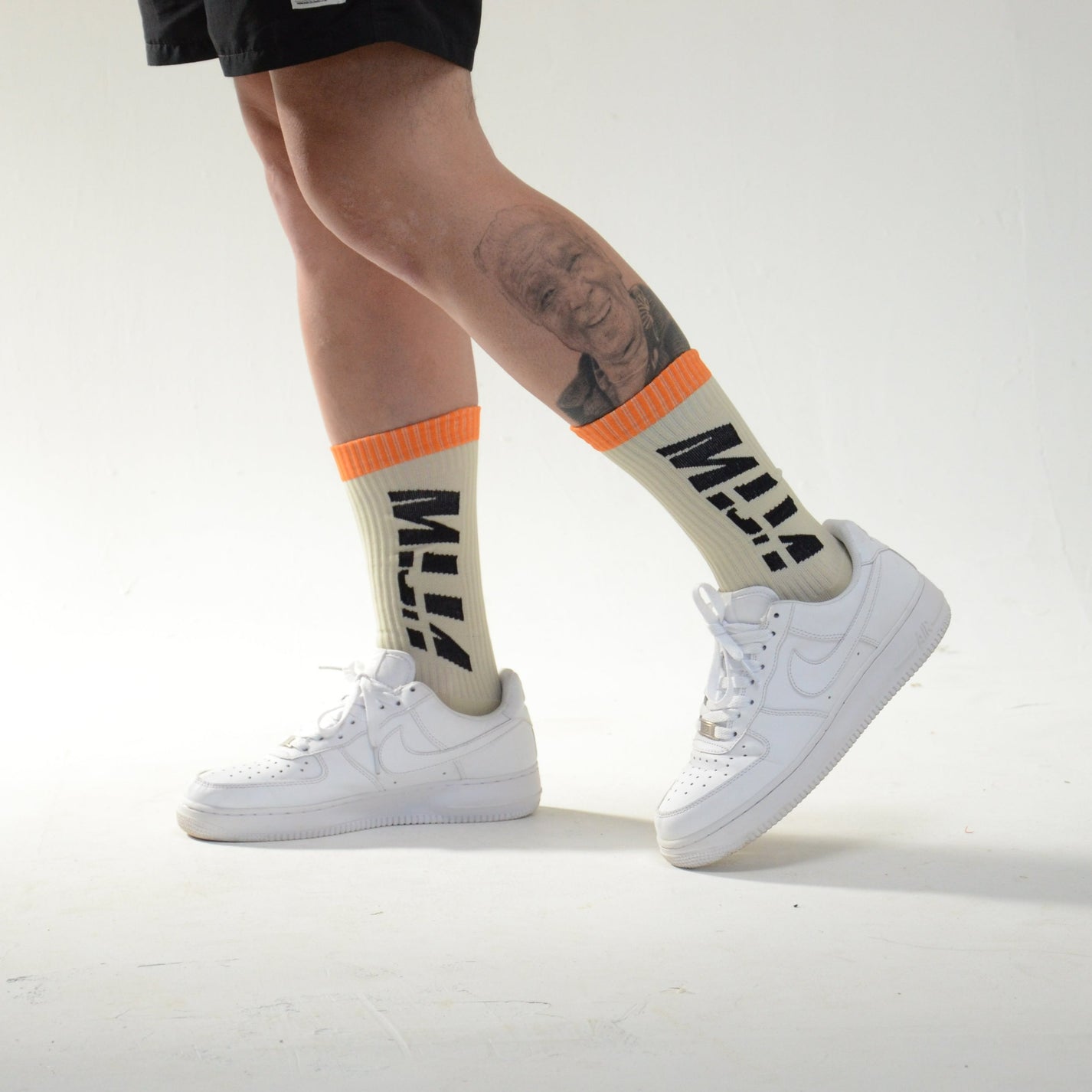 Socks Orange and Beige