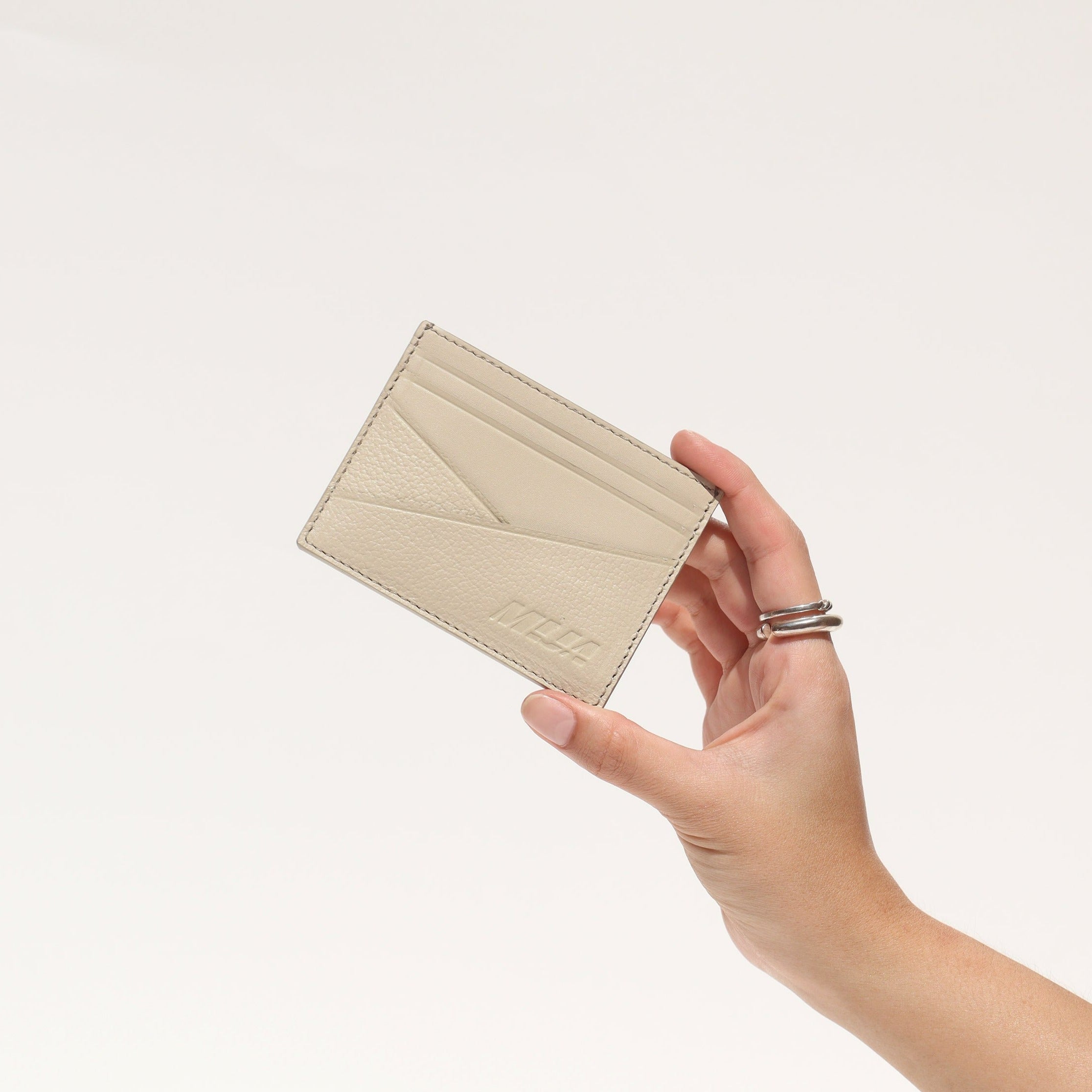 Beige Card Holder